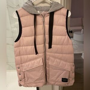 Calvin Klein Pink Puffer Vest with Hood